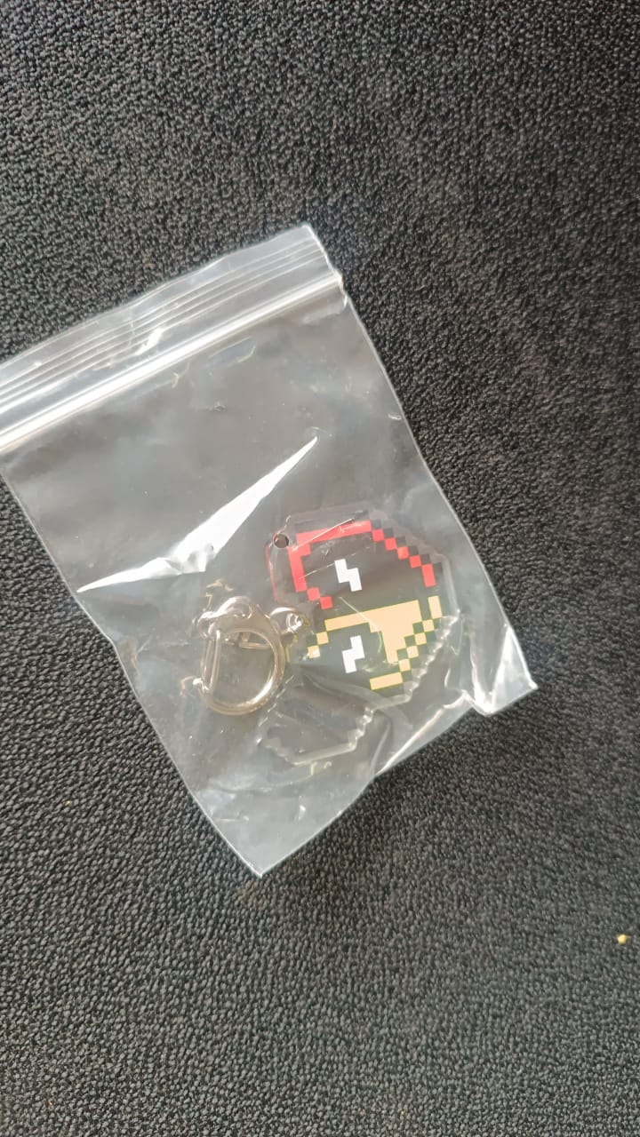 Pixel Style Acrylic Cartoon Keychain with Funky Design (1 Pc) Pixel Style Acrylic Cartoon Keychain with Funky Design (1 Pc)